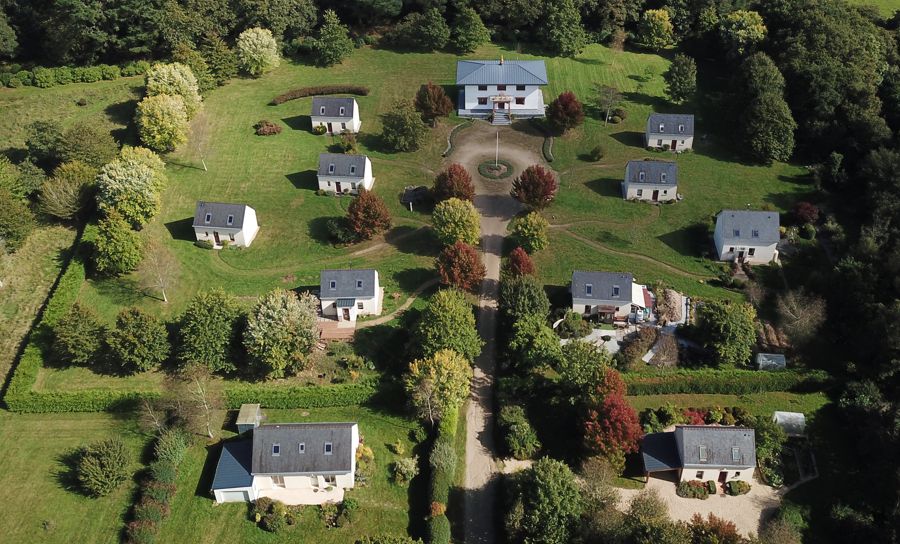 vue du ciel du jardin de Méditation