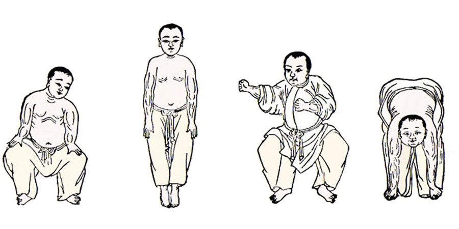 Dessin de postures de Qi Gong